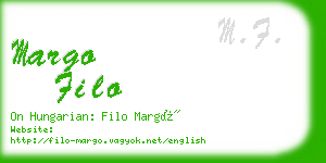 margo filo business card